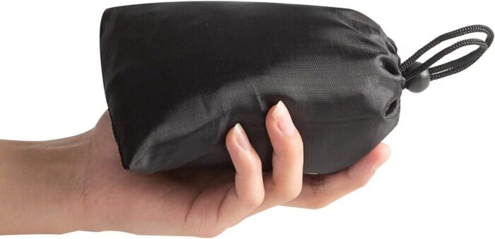Makimoo Inflatable Travel Pillow, Neck Pillow Support for Traveling, Airplanes, Cars, and Offices with Compact Carrying Bag, Soft Velvet Washable Cover, Ideal for Adult Sleepers (Black) - Image 7