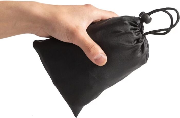 Makimoo Inflatable Travel Pillow, Neck Pillow Support for Traveling, Airplanes, Cars, and Offices with Compact Carrying Bag, Soft Velvet Washable Cover, Ideal for Adult Sleepers (Black) - Image 8