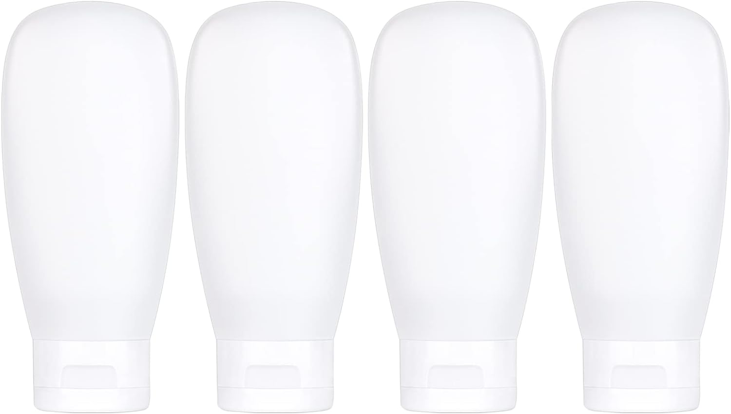 TSA Approved Travel Bottles Set for Toiletries Travel Size Containers Kit 4 Pack Portable Leak Proof Refillable Squeeze Cosmetic Airplane Essential Shampoo Hair Conditioner Body Lotion Bath Shower Gel