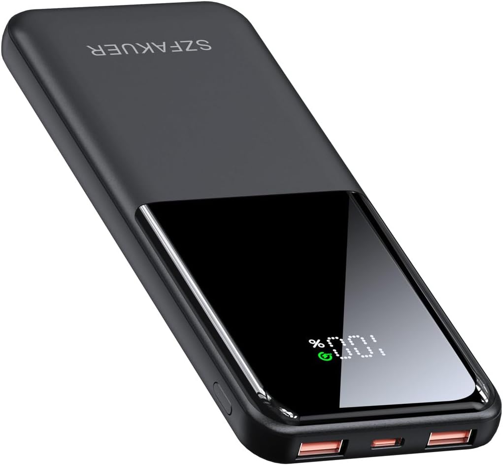 Szfakuer Portable Charger,Slim 10000mAh Power Bank,22.5W USB-C Fast Charging Battery Pack Compatible with iPhone 16/15/14/13/12 Pro Samsung Galaxy, iPad, AirPods, Android Tablets