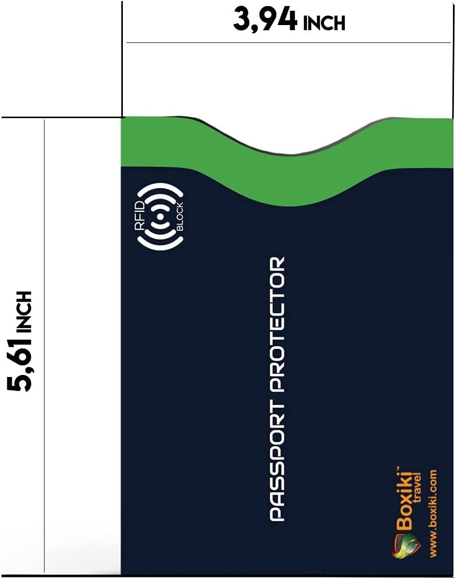 RFID Blocking Passport Sleeves, Set with Color Coding. Identity Theft Prevention RFID Blocking Envelopes (Set of 5 Passport Holders), Navy Blue, Passport - 5 Pcs - Image 4