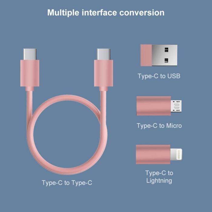 USB Adapter, Micro USB Charging Cable with USB C Adapter, USB to USB C Adapter for Apple/Andriod Devices, Multi Charging Cable Storage Box Contains SIM Card Holder - Image 3