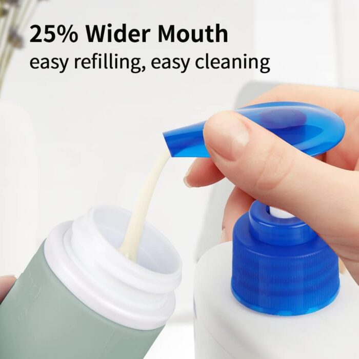 100ml Silicone Travel Bottles for Toiletries, Opret 4 Pack TSA Approved BPA Free Travel Containers Set Leak Proof Refillable Squeezable Travel Accessories for Shampoo Conditioner Lotion - Image 5
