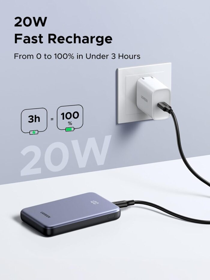 UGREEN Nexode 10000mAh Battery Pack Power Bank, USB-C Portable Charger Compact for iPhone Fast Charging 22.5W, PD3.0 Digital Display Compatible with iPhone 17/16/15/14 Pro Max, Galaxy S25 Ultra - Image 7