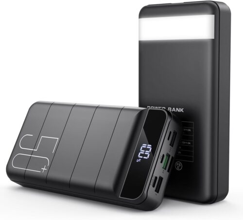 Power Bank Fast Charging 50000mAh - 22.5W Portable Charger Huge Capacity External Battery Pack USB C Quick Charge with 4 Outputs & 3 Inputs LED Display Huge for iPhone, Samsung, iPad etc (Black)