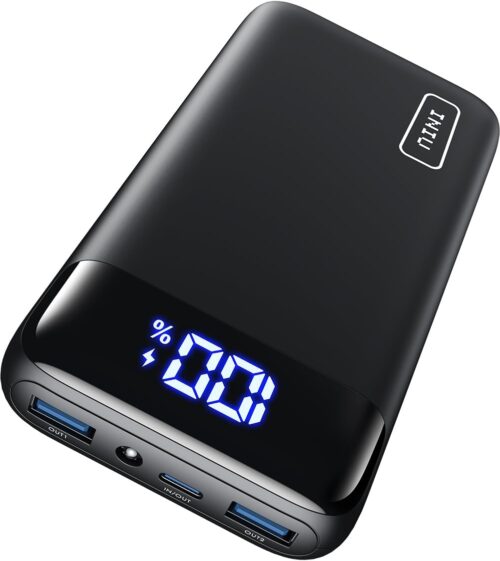 INIU Power Bank, 20000mAh Fast Charging USB C in&Out Portable Charger, 22.5W PD3.0 QC4.0 External Battery Pack, LED Display Phone Charger for iPhone 17 16 15 14 13 Pro Samsung S24 S23 Google LG iPad