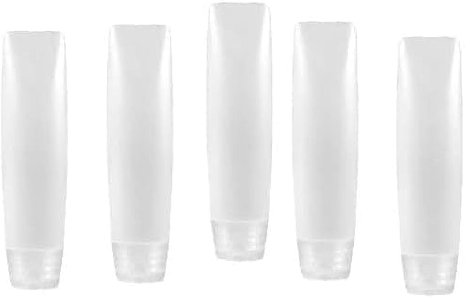 Amaezorx 5-Pack 1oz Travel Bottles Leak Proof - Refillable Clear Toiletry Containers for Shampoo, Lotion & Cosmetics, Empty Squeeze Tubes with Twist Cap, TSA Approved Portable Dispensers