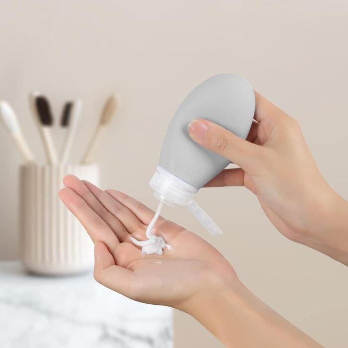 100ml Silicone Travel Bottles for Toiletries, Opret 4 Pack TSA Approved BPA Free Travel Containers Set Leak Proof Refillable Squeezable Travel Accessories for Shampoo Conditioner Lotion - Image 6