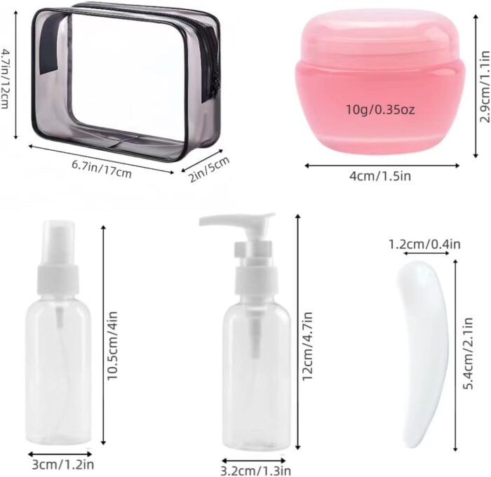 19PCS Silicone Travel Bottles Set for Toiletries, Leak Proof Refillable Squeezable Containers Travel Containers 90ml 3oz for Shampoo Conditioner Lotion Liquids Travel Containers with Storage Bag Tag - Image 6