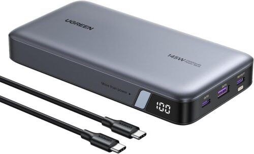 UGREEN 145W Laptop Power Bank 25000mAh, 140W PD3.0 Fast Charge, 3-Port Portable Charger for MacBook Pro, Dell XPS, iPad, iPhone 17 Series, Galaxy S25 Ultra, DJI, Drone
