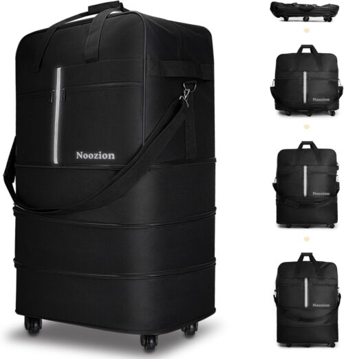 Expandable Foldable Suitcase Extra Large Travel Duffel Bag with Spinner Wheels Collapsible Luggage Bag for Men Women (20 inch/24 inch/28 inch)