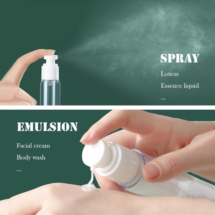 Travel Bottle - Travel Bottles for Toiletries, Airless Pump Bottle, Travel Pump Bottle for Foundation Liquid, Isolation Cream, Hair Spray - 5 Pcs, 15/30/50ml - Image 3