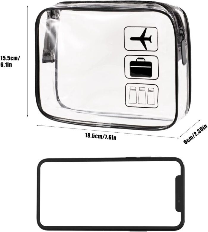 2 Pack TSA Approved Liquids Bags Clear Travel Toiletry Bag Waterproof Carry-on Toiletries Bag with Zipper for Women Men Airport Airline - Image 2