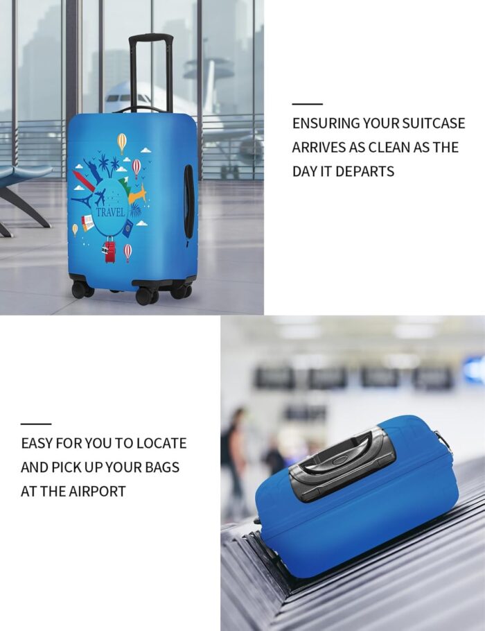GalleryGlide Luggage Covers for Suitcase TSA Approved, Suitcase Cover Protector Anti Scratch Dirt Fits 18-32 Inch Luggage - Image 3