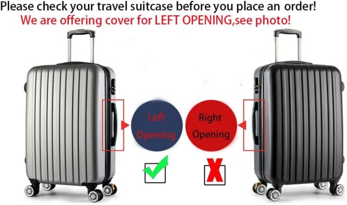 FF1 Luggage Protector Suitcase Cover PVC Bag Dust Proof Travel Suitcase Fits Most 30" - Image 4