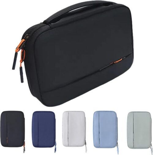 Electronics Travel Organizer with Waterproof Material - Lightweight Cable Organizer Bag for Chargers, Accessories, Multi-Layer Storage Case for Daily & Outdoor Use (Black, SM16)