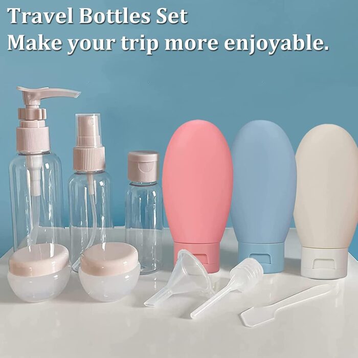 Travel Bottles for Toiletries, 13Pcs TSA Approved Travel Containers Leakproof Refillable Squeezable Containers, Travel Essentials Accessories with Tag for Shampoo Lotion Body Wash - Image 5