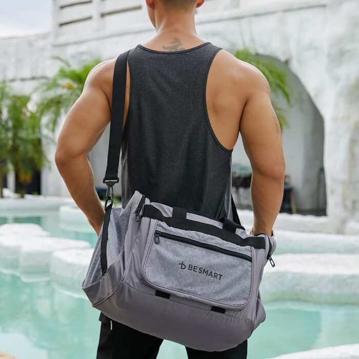 BE Smart Waterproof Travel Duffel Bag for Women&Men's, Lightweight Shoulder Weekender Overnight Bags for Sports Gym/Camping/Workout,Large Capacity Crossbody Tote Handbag for Child/Ladies/Businessman - Image 4