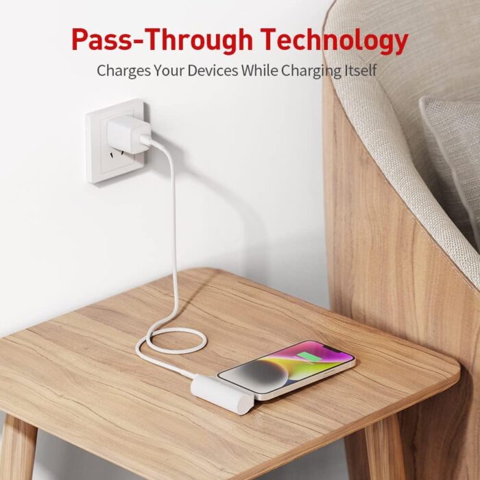 iWALK Mini Power Bank 3350mAh, Portable Phone Charger Compact Powerbank with Lightning Plug, External Battery Bank Compatible with iPhone 14/13/13Pro/12/12 Pro/SE/11/11 Pro/XS/XR/X/8/8 Plus/7/6/6S - Image 4
