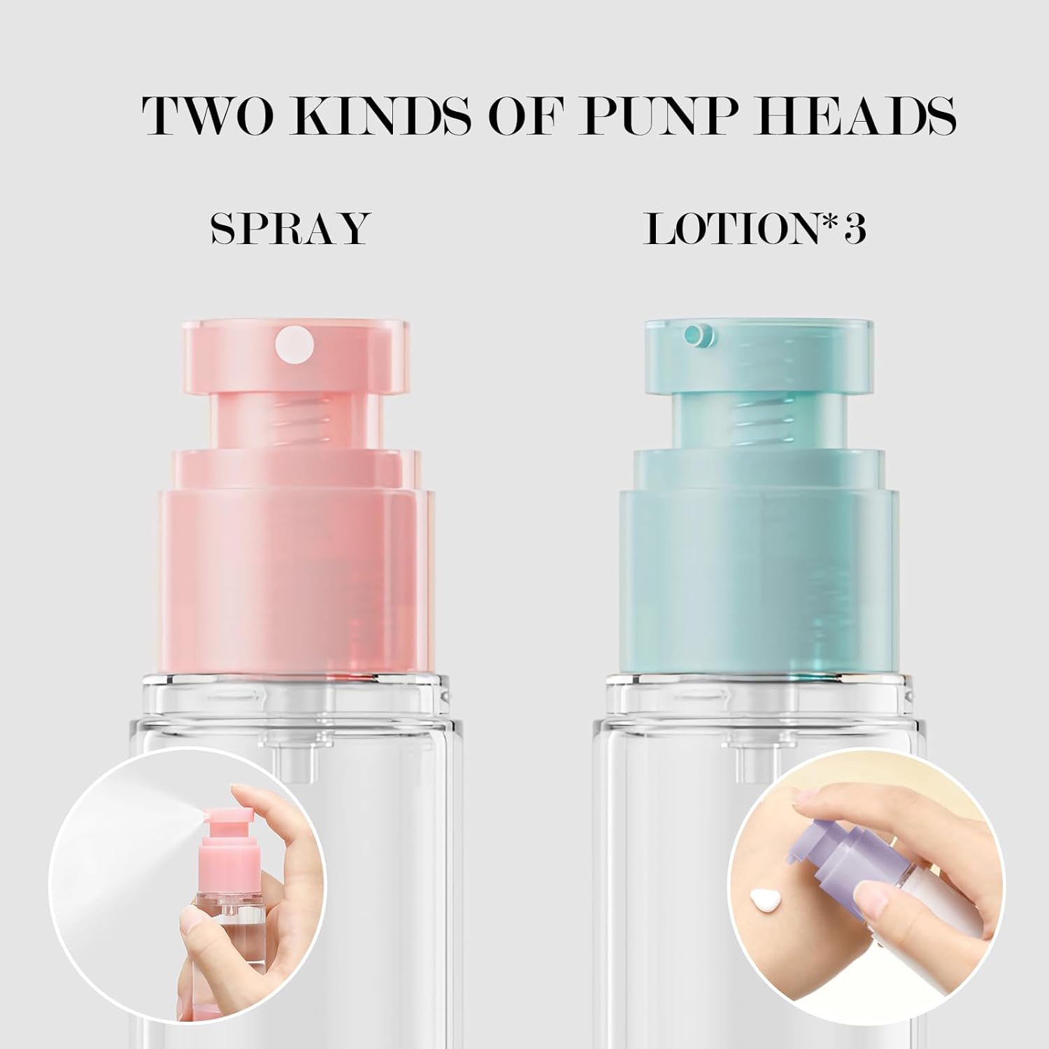 MHWL Travel Bottles and Travel Essentials Kit - 6 x 30ml Airless Pump Jars for Travel Size Toiletries, TSA Approved Leakproof Travel Containers, Ideal for Hand Sanitizer - Image 2