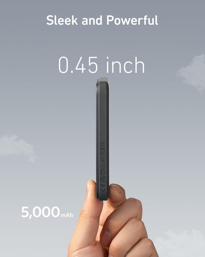Anker 621 Magnetic Portable Charger (MagGo), 5,000mAh Wireless Power Bank with USB-C Cable, Magsafe-Compatible Battery Pack for iPhone 17/16/15/14/13/12 Series - Image 7