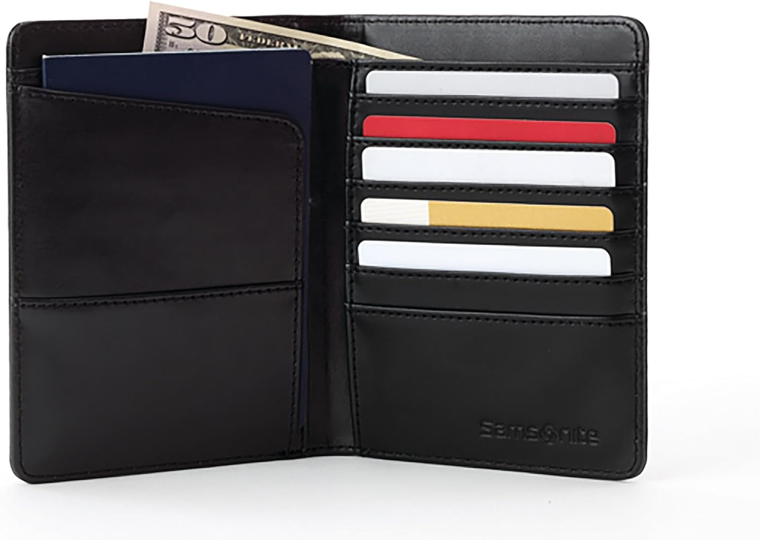 Samsonite RFID Passport Wallet, Black, One Size, Black, One Size, RFID Passport Wallet - Image 4