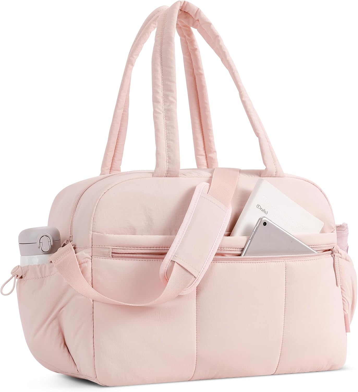 CLUCI Weekender Travel Bag for Women, 30L Duffle Tote Bag Carry On Bag Puffer Bags Gym Bag Small with Wet Pocket