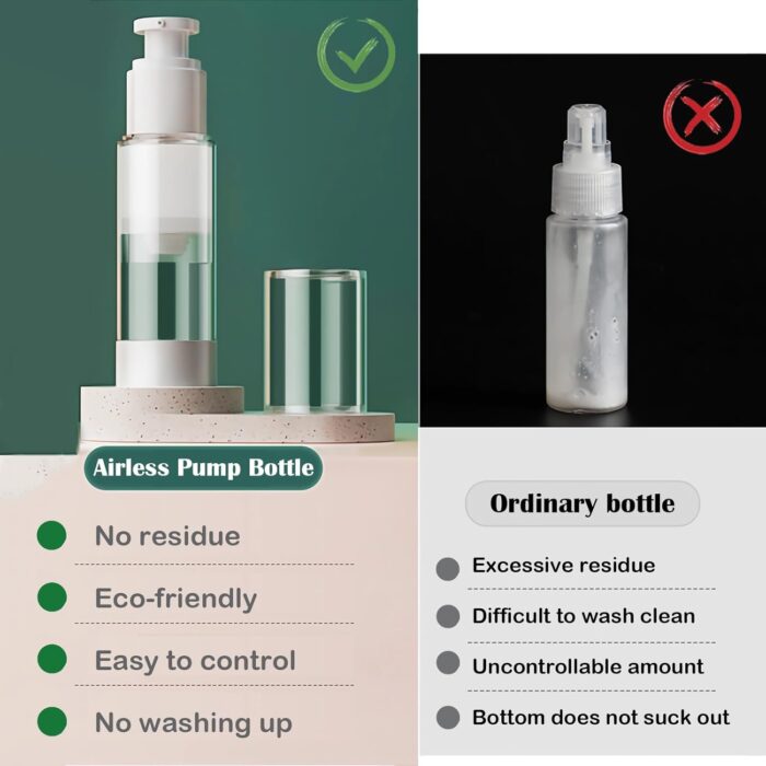 Travel Bottle - Travel Bottles for Toiletries, Airless Pump Bottle, Travel Pump Bottle for Foundation Liquid, Isolation Cream, Hair Spray - 5 Pcs, 15/30/50ml - Image 5