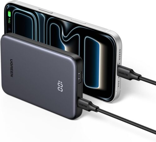 UGREEN Nexode 10000mAh Battery Pack Power Bank, USB-C Portable Charger Compact for iPhone Fast Charging 22.5W, PD3.0 Digital Display Compatible with iPhone 17/16/15/14 Pro Max, Galaxy S25 Ultra