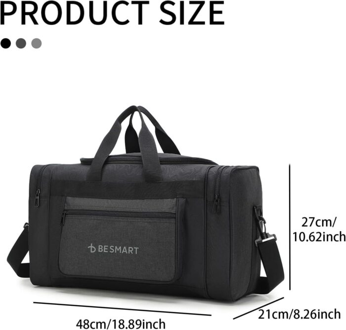 BE Smart Waterproof Travel Duffel Bag for Women&Men's, Lightweight Shoulder Weekender Overnight Bags for Sports Gym/Camping/Workout,Large Capacity Crossbody Tote Handbag for Child/Ladies/Businessman - Image 5