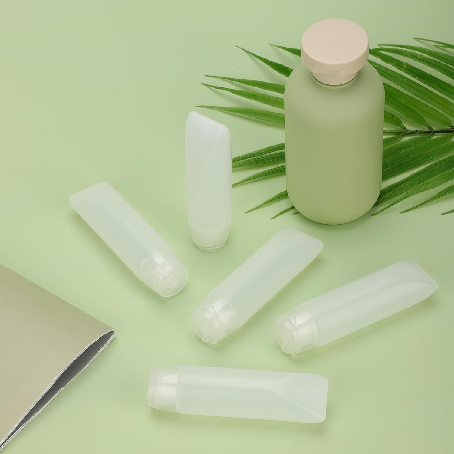 Amaezorx 5-Pack 1oz Travel Bottles Leak Proof - Refillable Clear Toiletry Containers for Shampoo, Lotion & Cosmetics, Empty Squeeze Tubes with Twist Cap, TSA Approved Portable Dispensers - Image 6