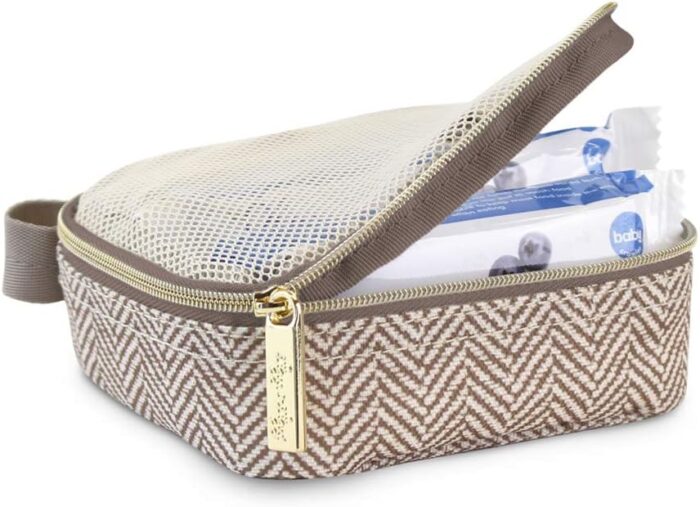 Itzy Ritzy Packing Cubes For Travel – Set of 3 Packing Cubes or Travel Organizers; Each Travel Cube Features a Mesh Top, Double Zippers and a Fabric Handle (Taupe) - Image 7