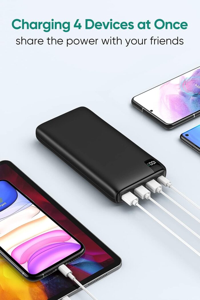 A ADDTOP Power Bank 26800mAh Portable Charger, 22.5W Fast Charging Battery Pack PD 3.0 USB C Input & Output with LED Display 4 Outputs for iPhone, Samsung, Tablet and More - Image 4