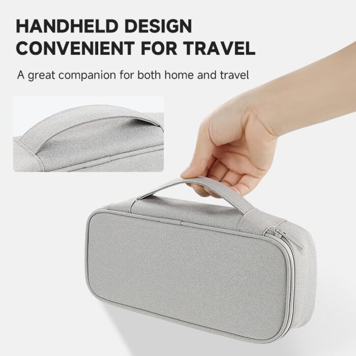 Teskyer Cable Organizer Bag, Portable Travel Accessories Electronics Organizer Pouch, Waterproof Electronics Accessories Storage Bag for Cables, Chargers, Earphones, Hard Drives - Grey - Image 7