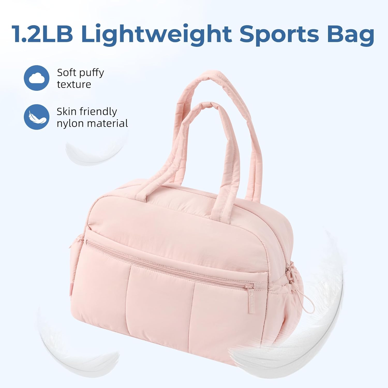 CLUCI Weekender Travel Bag for Women, 30L Duffle Tote Bag Carry On Bag Puffer Bags Gym Bag Small with Wet Pocket - Image 4