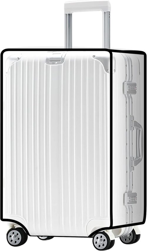 FF1 Luggage Protector Suitcase Cover PVC Bag Dust Proof Travel Suitcase Fits Most 30"