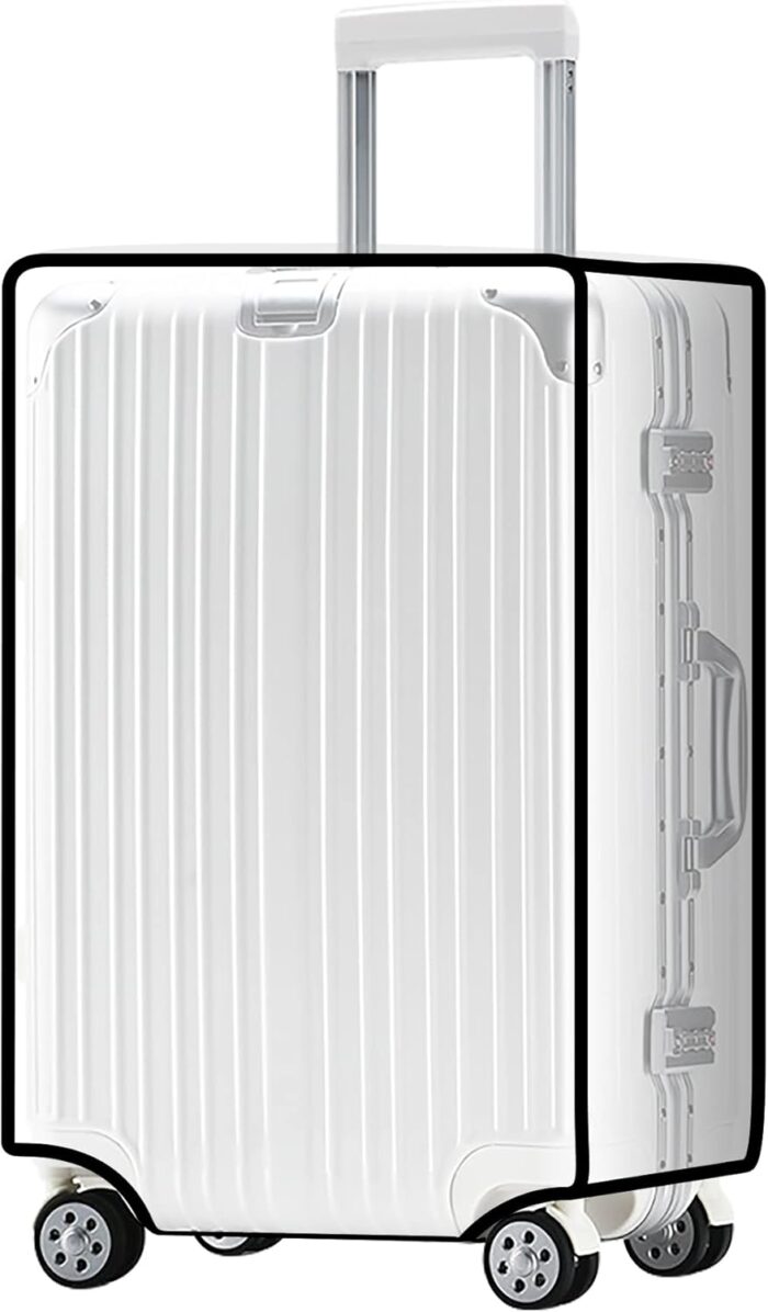 FF1 Luggage Protector Suitcase Cover PVC Bag Dust Proof Travel Suitcase Fits Most 30"