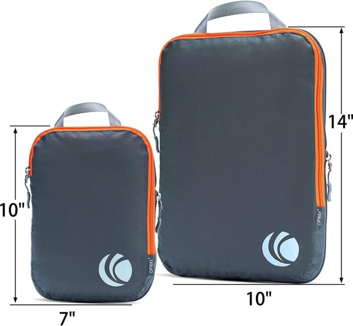 Cipway Compression Packing Cubes, 3 Set Compressible Packing Cubes Travel Organizer, Expandable Travel Essentials for Carry-On Luggage, Suitcase & Backpack (Grey) - Image 3