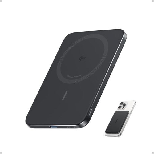 Anker Nano Power Bank, Ultra-Slim 5,000mAh Magnetic Battery Pack, Qi2 Certified 15W Max Ultra-Fast MagSafe-Compatible Portable Charger, Ergonomic Design, for iPhone 17/16/15/14/13/12 Series Only