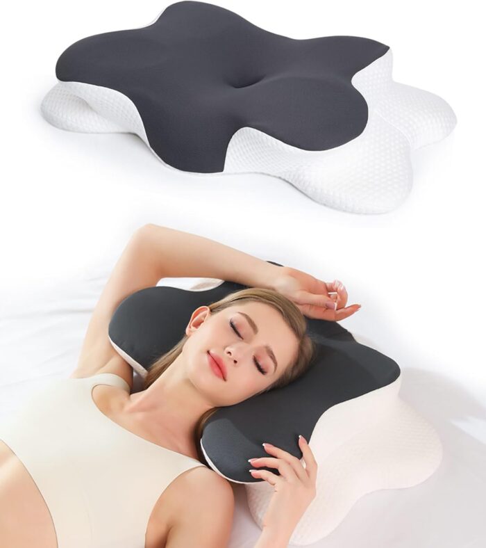 Cervical Pillow,Memory Foam Pillows,Cervical Pillow for Neck Pain Relief,Ergonomic Neck Support Neck Pillow,Side Sleeper Pillows for Side Back Stomach Sleepers, Pillows for Neck and Shoulder Pain