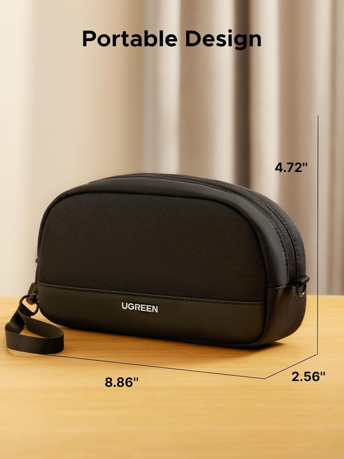 UGREEN Travel Case Electronics Organizer, Tech Pouch Portable Cable/Charger Case with YYK Zipper, Waterproof, Multi-Layer Compatible for Game Cards/Hard Drive, Lightweight and Compact, S - Image 7