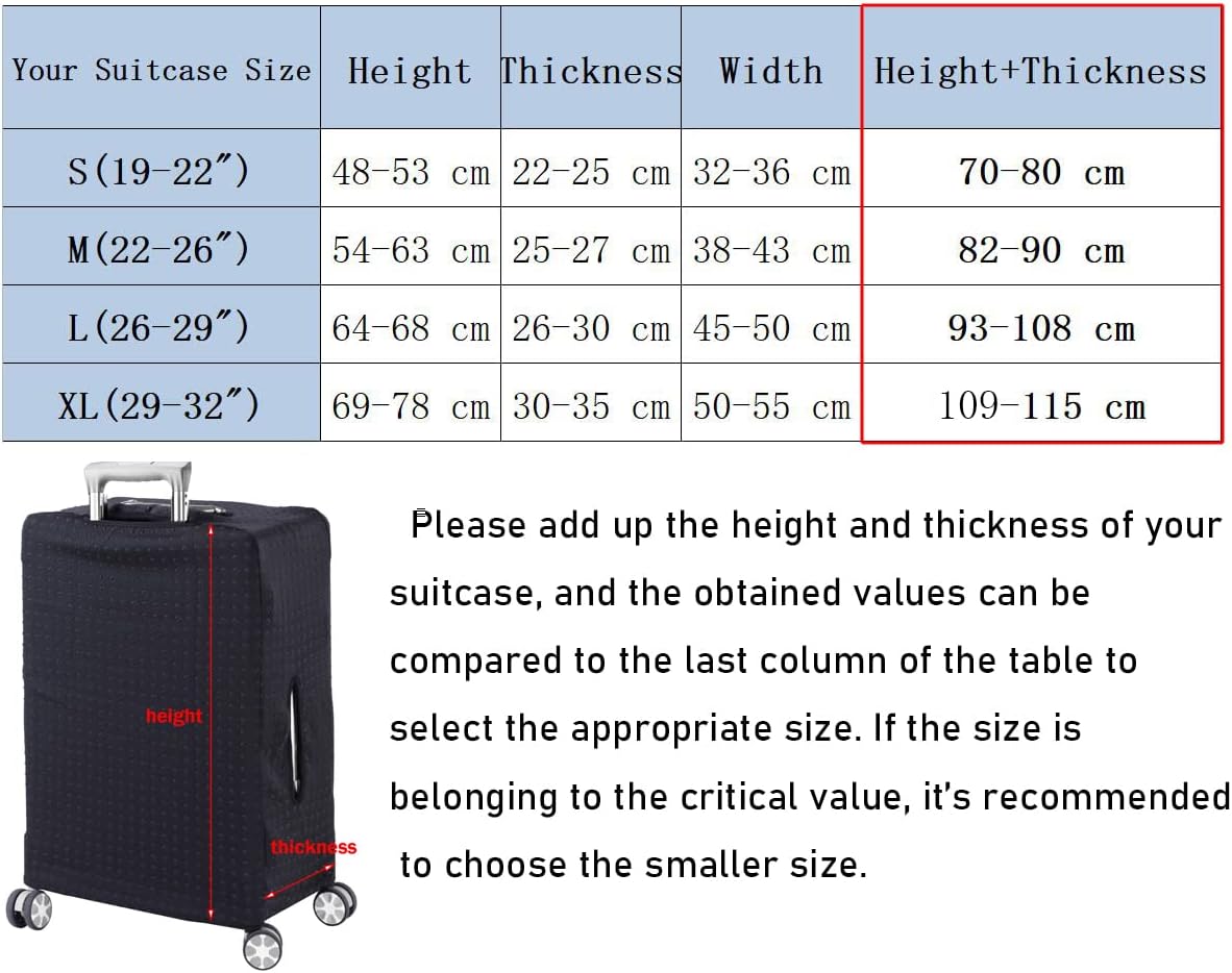 LEAFOREST Spandex Elastic Water Resistant Protective Travel Suitcase Cover Fits 19-32 Inch (Girl, M), Girl, M, Dress Up - Image 7