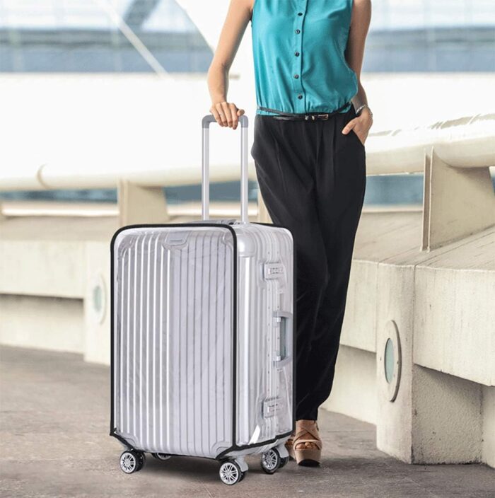 FF1 Luggage Protector Suitcase Cover PVC Bag Dust Proof Travel Suitcase Fits Most 30" - Image 8