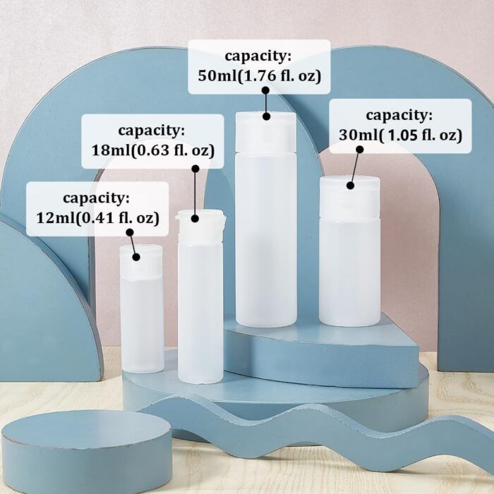 BENECREAT 10 Pack 18ml 0.6oz Plastic Squeeze Flip Cap Bottle Refillable Sample Travel Bottles for Makeup Cosmetic Toiletries Liquid - Image 5