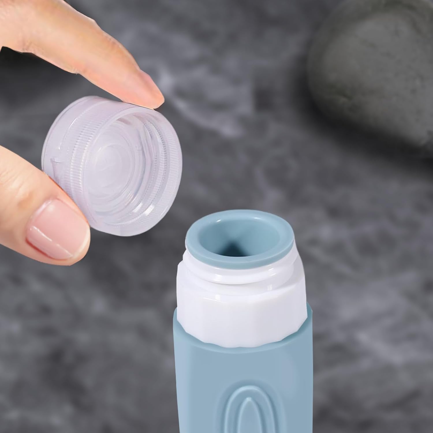 4 Pack Travel Size Bottles For Toiletries, 90ml Tsa Approved Shampoo and Conditioner Containers, Squeezable Silicone Lotion Tubes Spray Bottles, Airplane Travel Essentials - Image 3