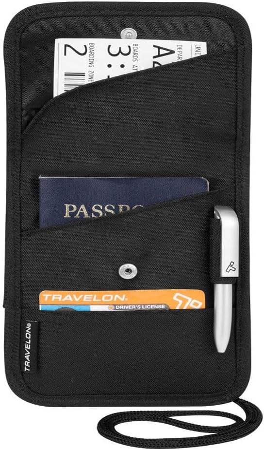 Travelon Folding Id and Boarding Pass Holder, Black, One Size - Image 2
