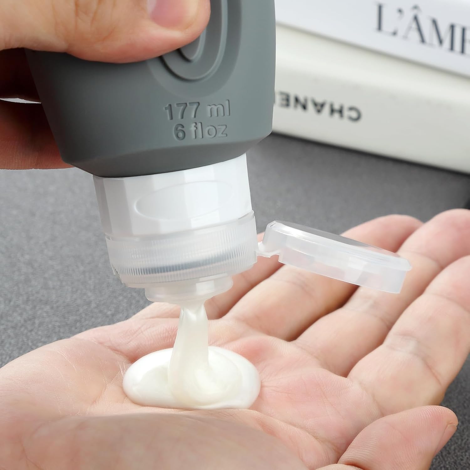 Mrsdry Travel Bottles for Toiletries, Large 177ml Travel Size Containers, BPA Free Leak Proof Squeezable Silicone Tubes for Shampoo Conditioner Lotion Soap with Clear Bag and Labels - Image 4