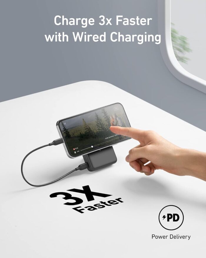 Anker 633 Magnetic Battery, 10,000mAh Foldable Wireless Portable Charger, 20W USB-C Power Delivery Power Bank with Stand, Magsafe-Compatible for iPhone 16/15/14/13/12 Series - Image 6