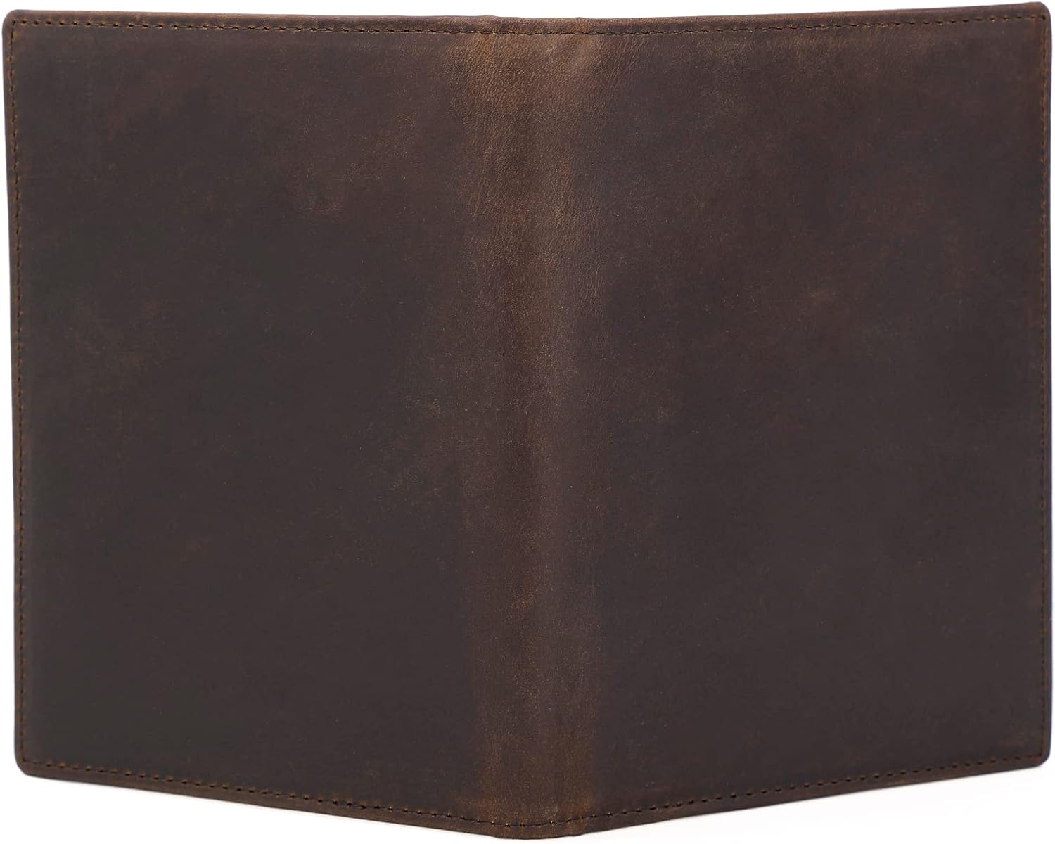 Polare Full Grain Leather Passport Holder RFID Blocking Travel Bifold Wallet Passport Holders 2 Passports (Dark Brown) - Image 5