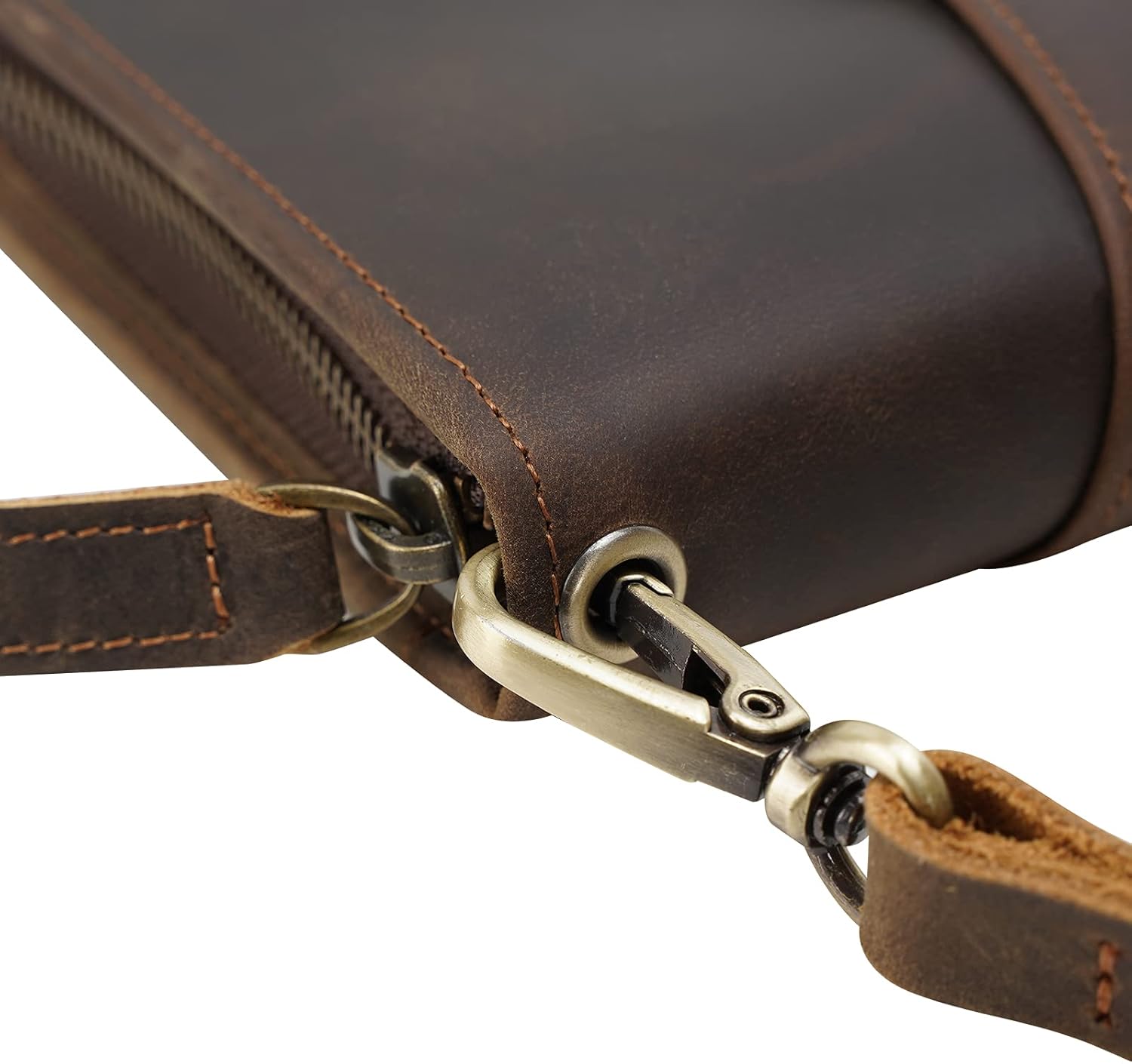 Polare Full Grain Leather Passport Holder Cover Case for Men and Women RFID Blocking Family Travel Wallet Holds 6 Passports (Dark Brown) - Image 8